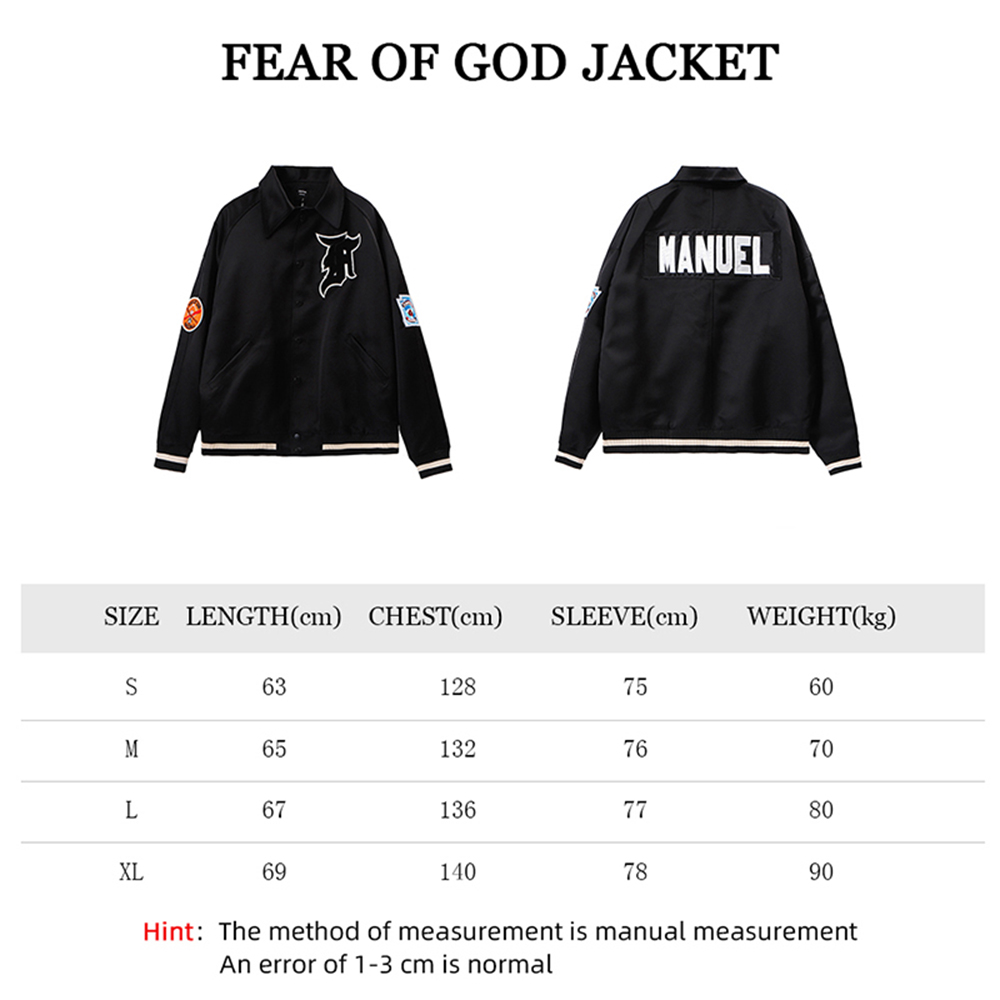 FEAR OF GOD FOG FIFTH SEASON TOWEL EMBROIDERED FLIGHT JACKET