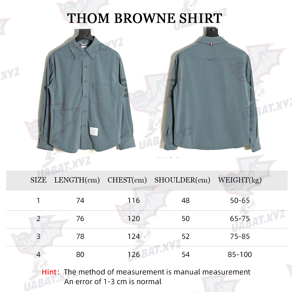 Thom Browne 23SS 4-Bar Smoked Flannel Long Sleeve Shirt Jacket