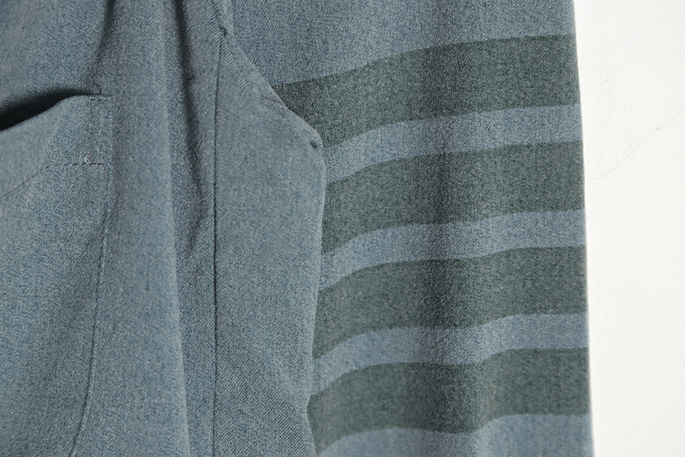 Thom Browne 23SS 4-Bar Smoked Flannel Long Sleeve Shirt Jacket