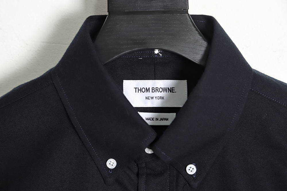 Thom Browne Classic Four Bar Flannel Shirt