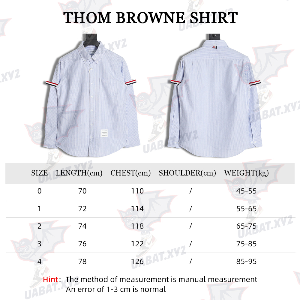 ThomBrowne Oxford Classic Cuff Striped Long Sleeve Shirt