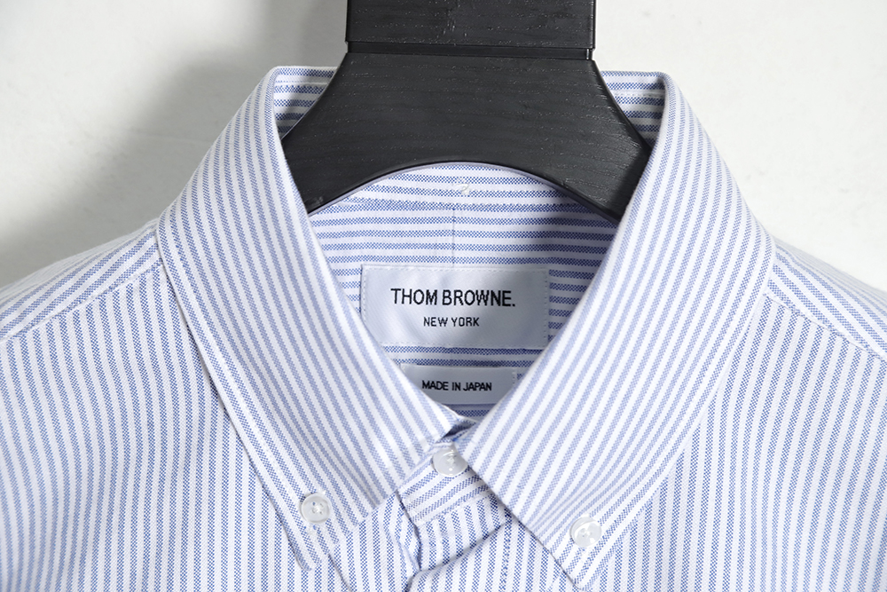 ThomBrowne Oxford Classic Cuff Striped Long Sleeve Shirt