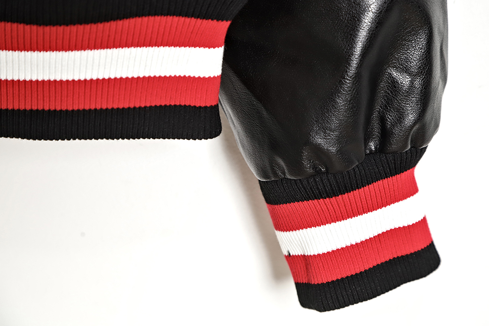 BALENCIAGA  monogram embroidered baseball jersey