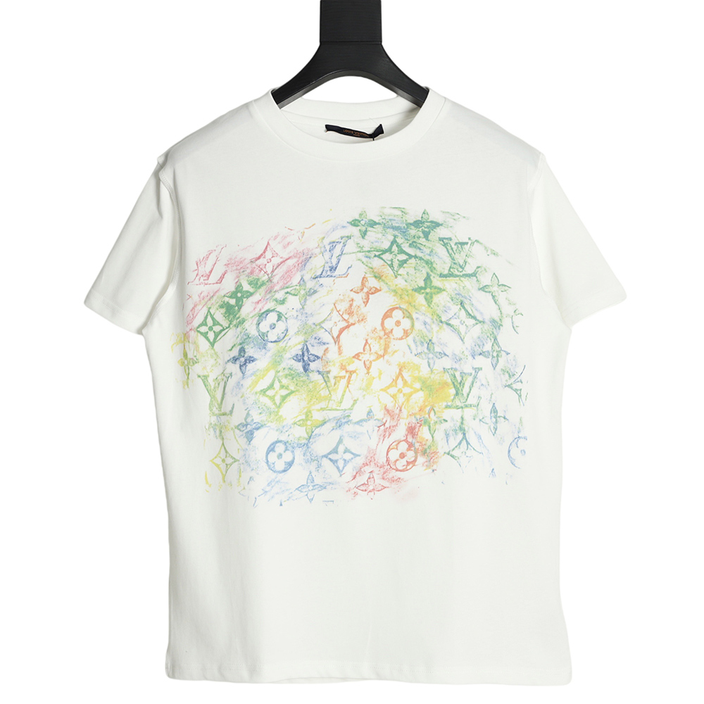 Louis Vuitton 21ss LV pastel print short-sleeved T-shirt