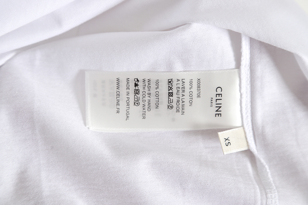 CELINE 22SS rivet heart letter short-sleeved T-shirt