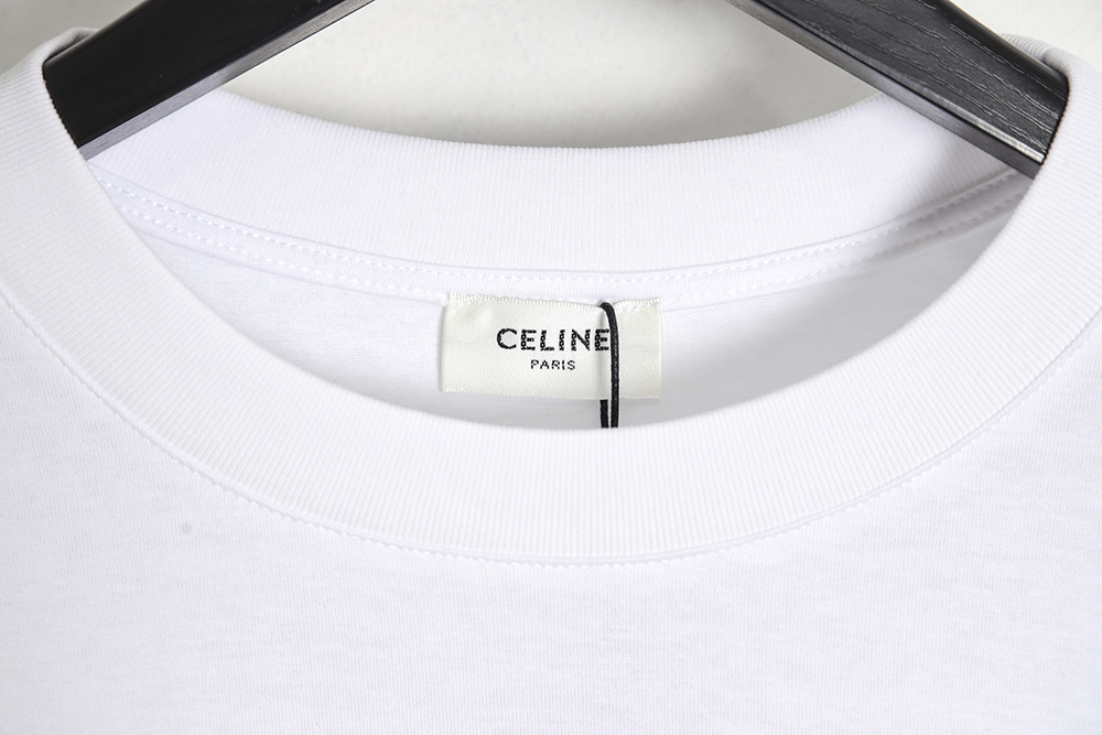 CELINE 22SS rivet heart letter short-sleeved T-shirt