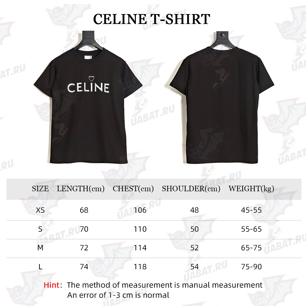 CELINE 22SS rivet heart letter short-sleeved T-shirt TSK1