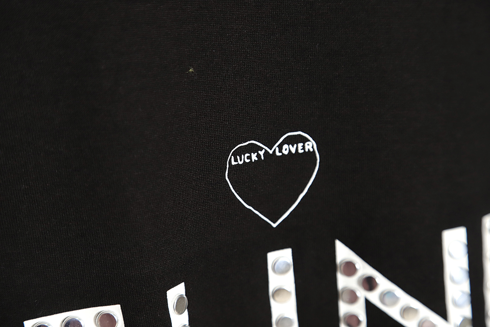 CELINE 22SS rivet heart letter short-sleeved T-shirt TSK1