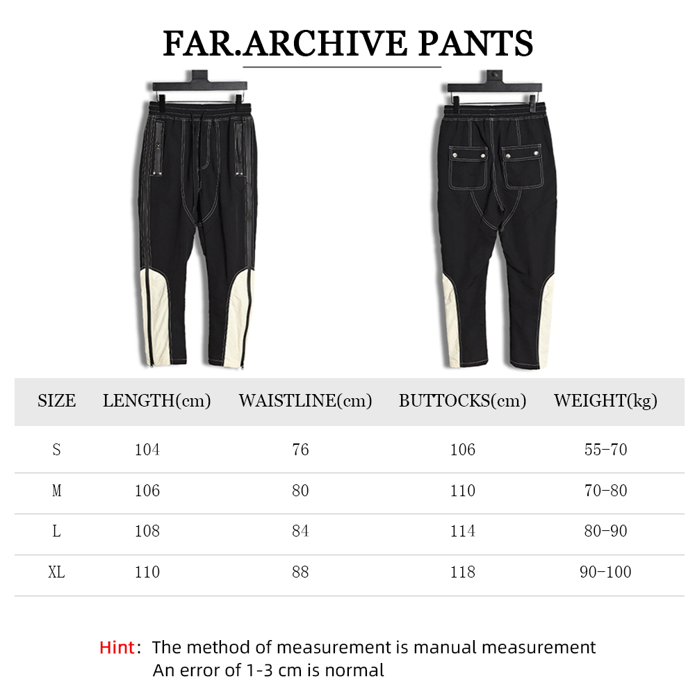 FAR.ARCHIVE Splicing zipper nylon technical trousers TSK1