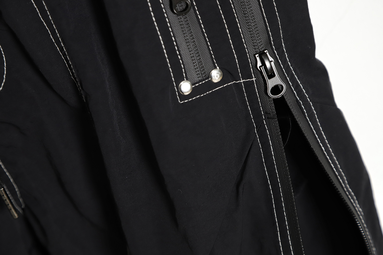 FAR.ARCHIVE Splicing zipper nylon technical trousers TSK1