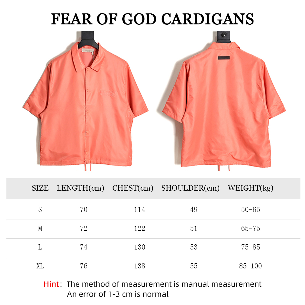 Fear of God FOG essential Season 8 woven button-up short-sleeved cardigan