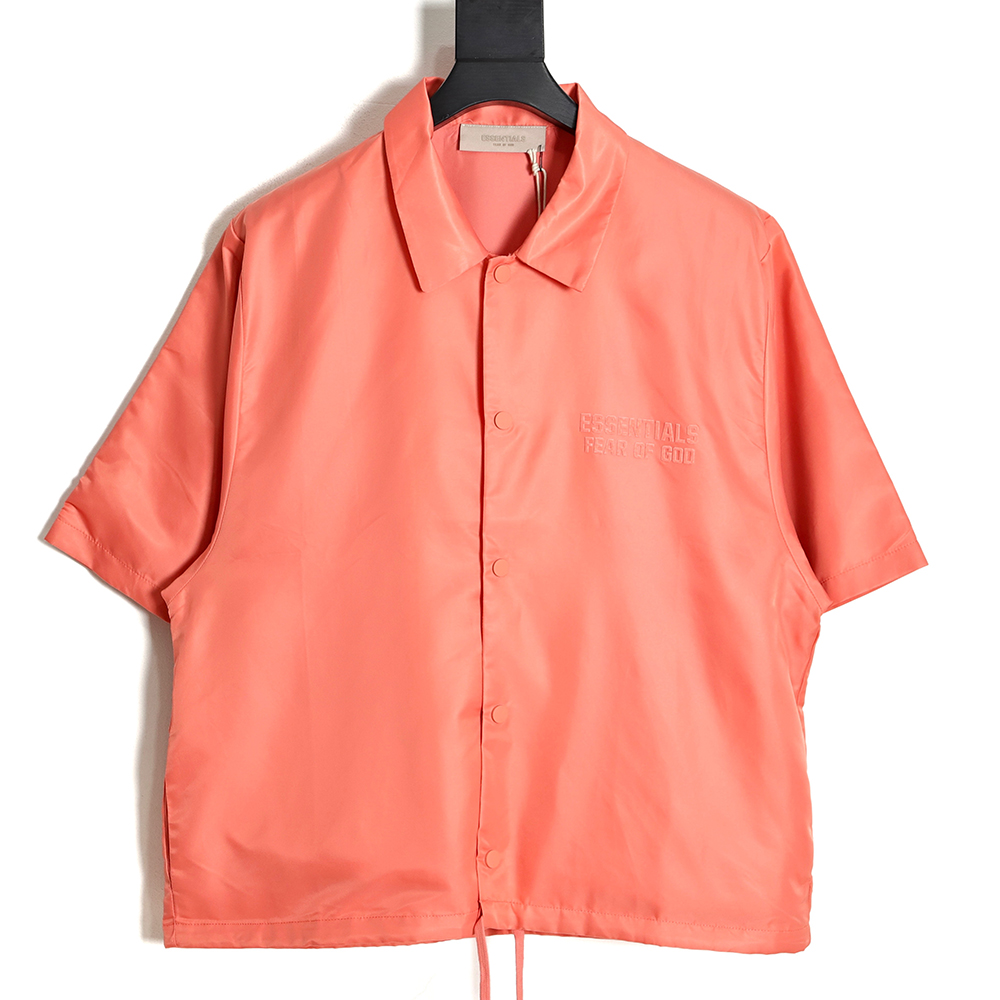 Fear of God FOG essential Season 8 woven button-up short-sleeved cardigan