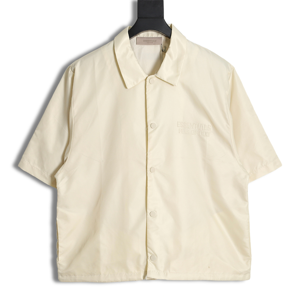 Fear of God FOG essential eighth season woven button-up short-sleeved shirt cardigan TSK1