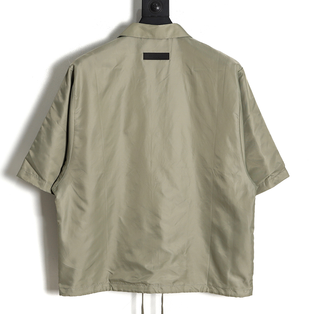 Fear of God FOG essential eighth season woven button-down short-sleeved shirt cardigan TSK2