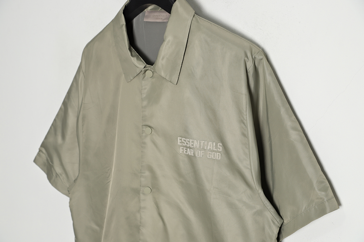 Fear of God FOG essential eighth season woven button-down short-sleeved shirt cardigan TSK2