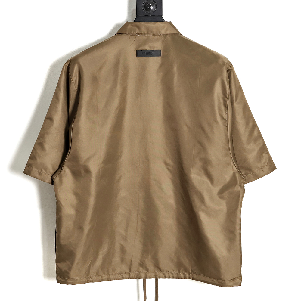 Fear of God FOG essential eighth season woven button-down short-sleeved shirt cardigan TSK3
