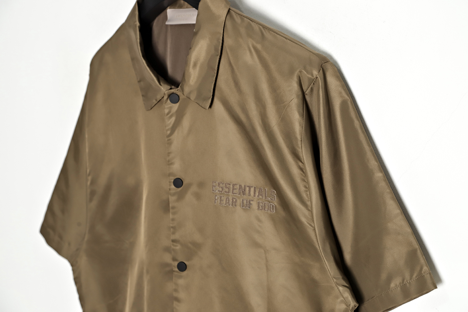 Fear of God FOG essential eighth season woven button-down short-sleeved shirt cardigan TSK3