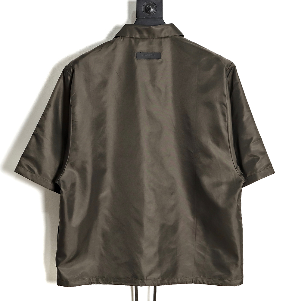 Fear of God FOG essential eighth season woven button-down short-sleeved shirt cardigan TSK4
