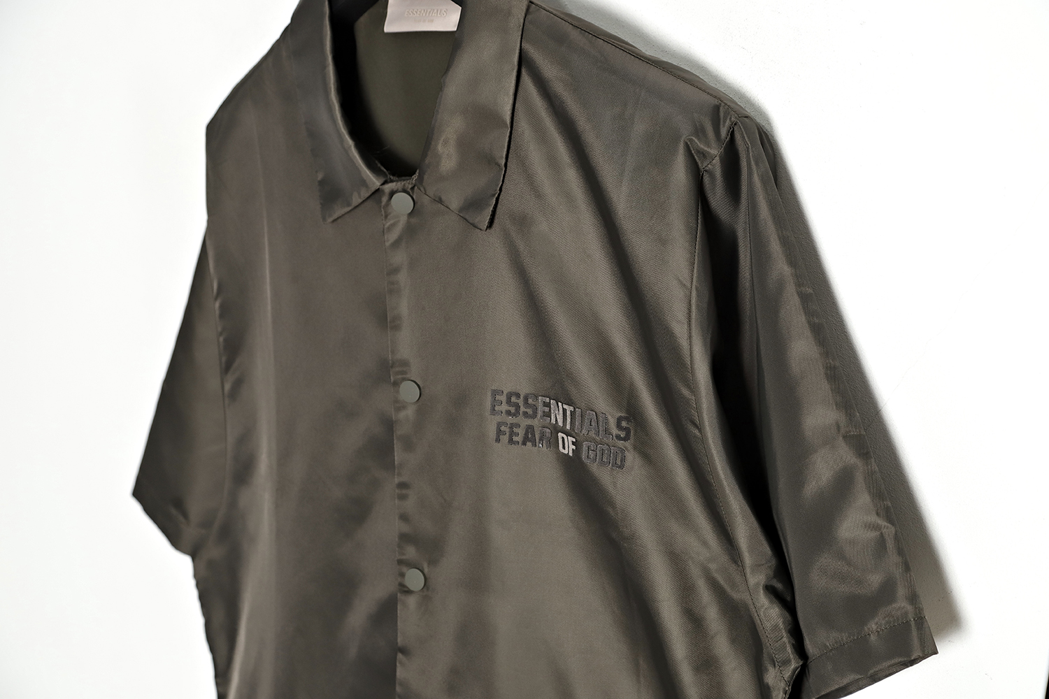 Fear of God FOG essential eighth season woven button-down short-sleeved shirt cardigan TSK4