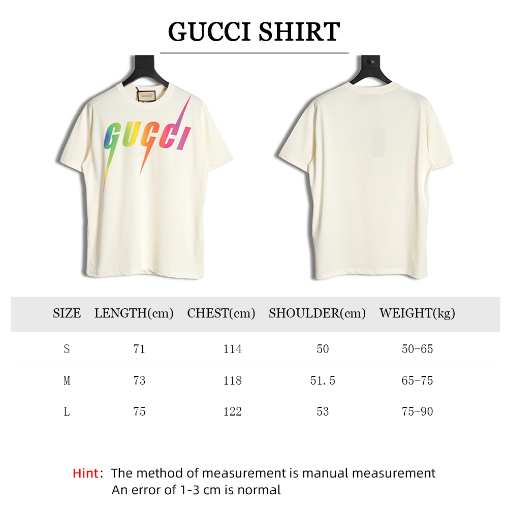 Gucci 23SS Gradient Lightning Short Sleeve T-Shirt
