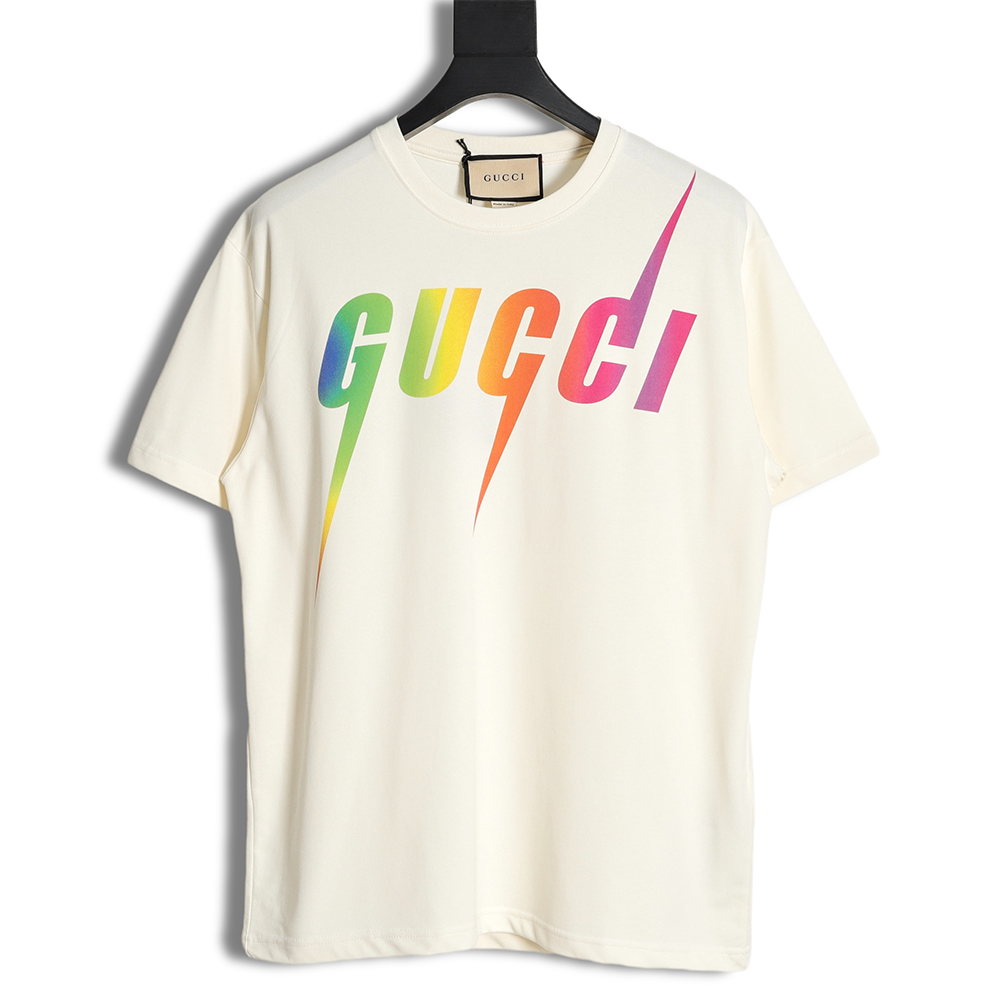 Gucci 23SS Gradient Lightning Short Sleeve T-Shirt