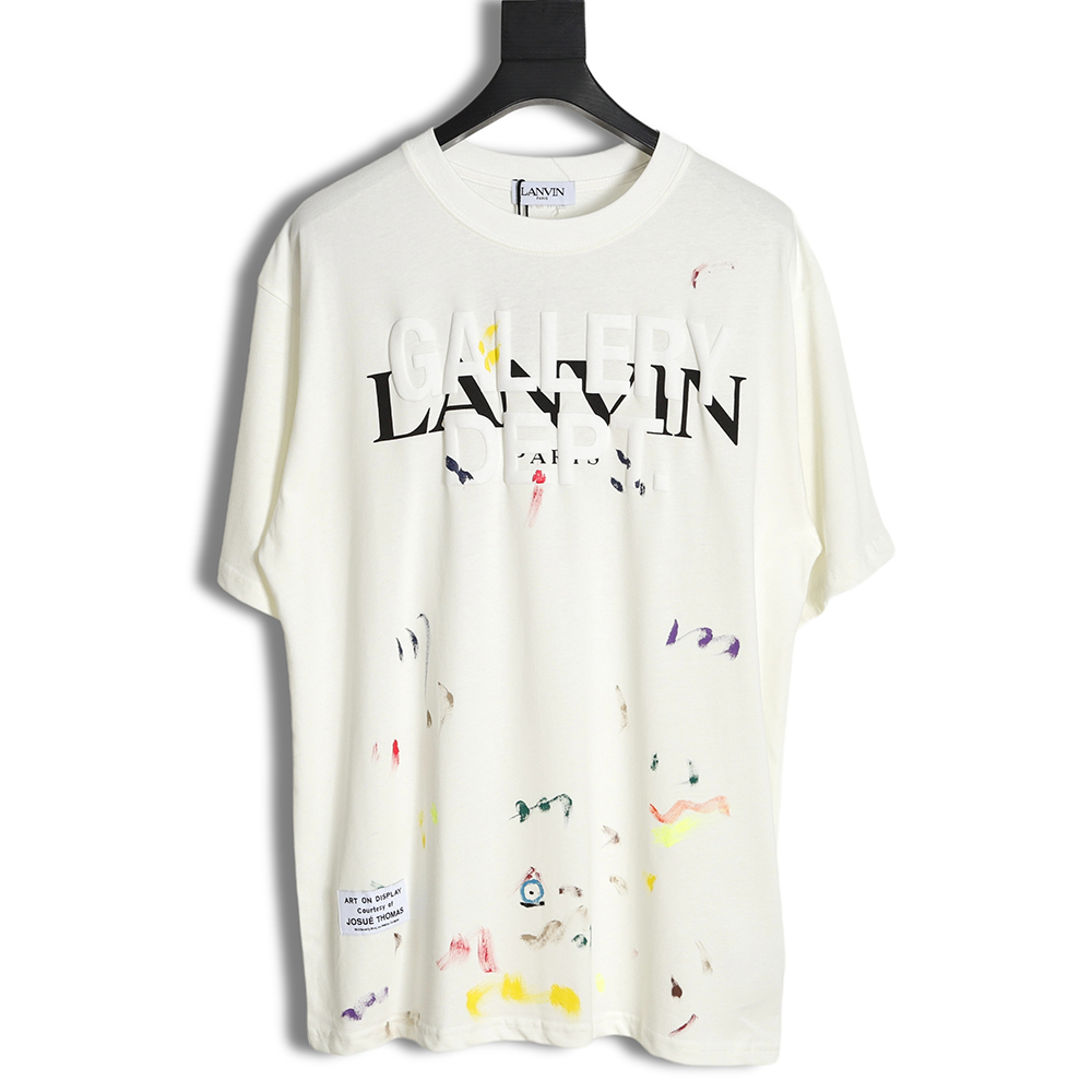 LANVIN X gallery dept joint hand-painted splash ink short sleeves,Lanvin