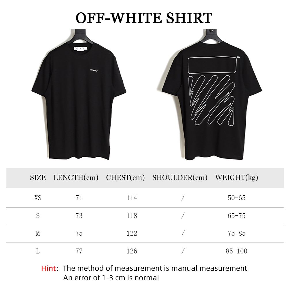OFF-WHITE 23S Graffiti Brush Zebra Crossing Short Sleeves TSK1