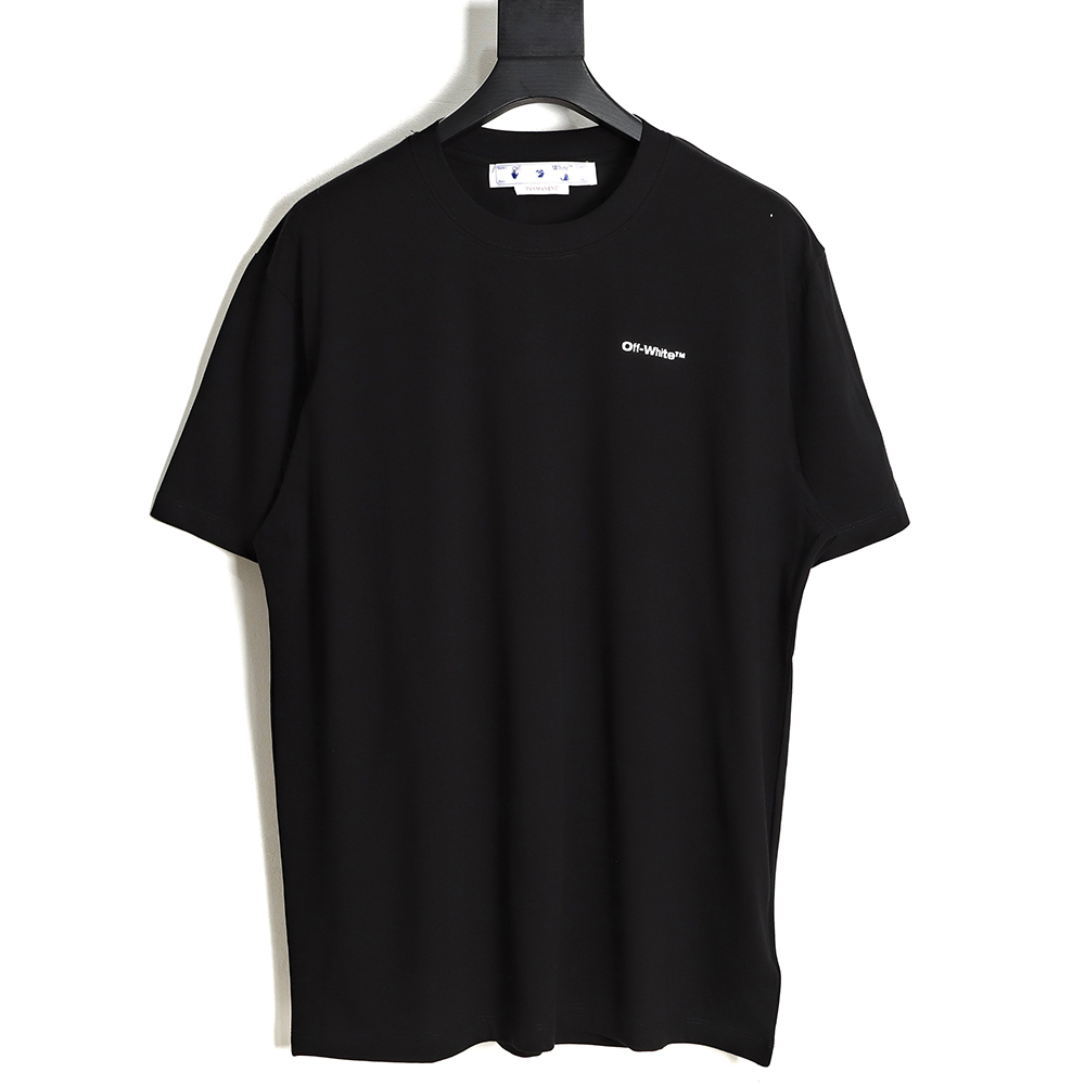 OFF-WHITE 23S Graffiti Brush Zebra Crossing Short Sleeves TSK1