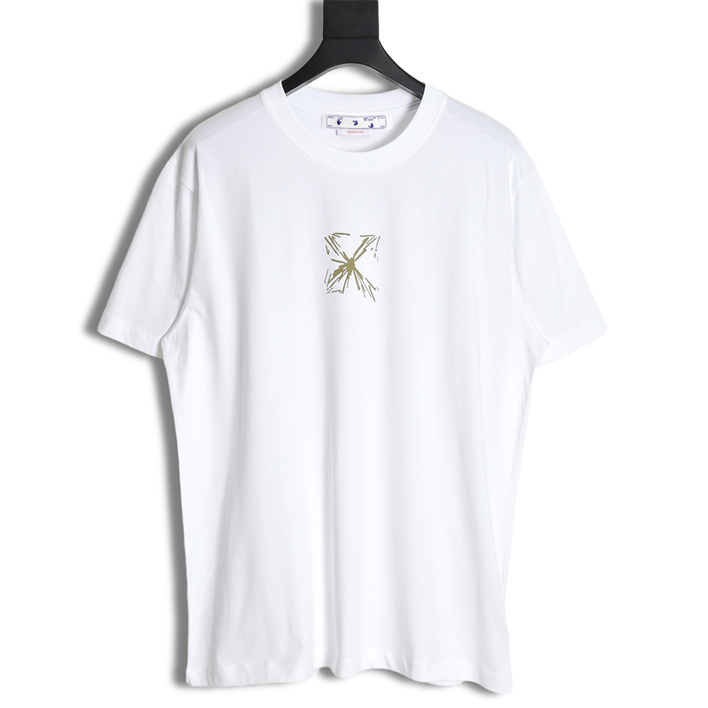 OFF-WHITE 23SS sketch splash ink arrow letter short sleeve
