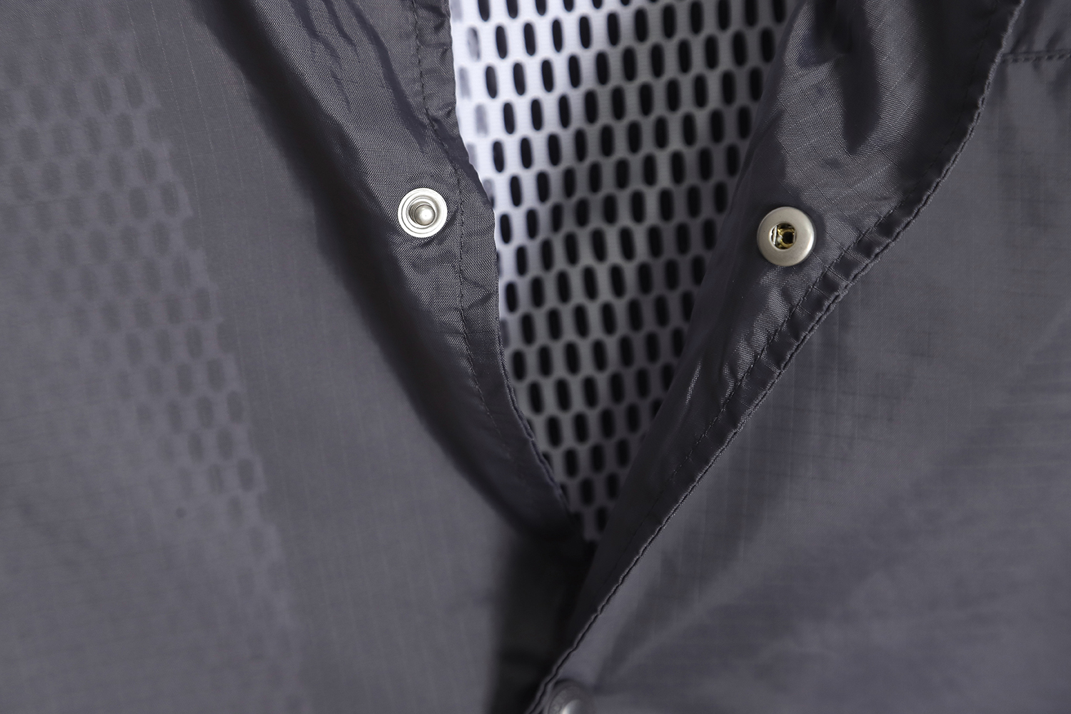 Thom Browne Hooded Four Bar Mesh Windbreaker Jacket