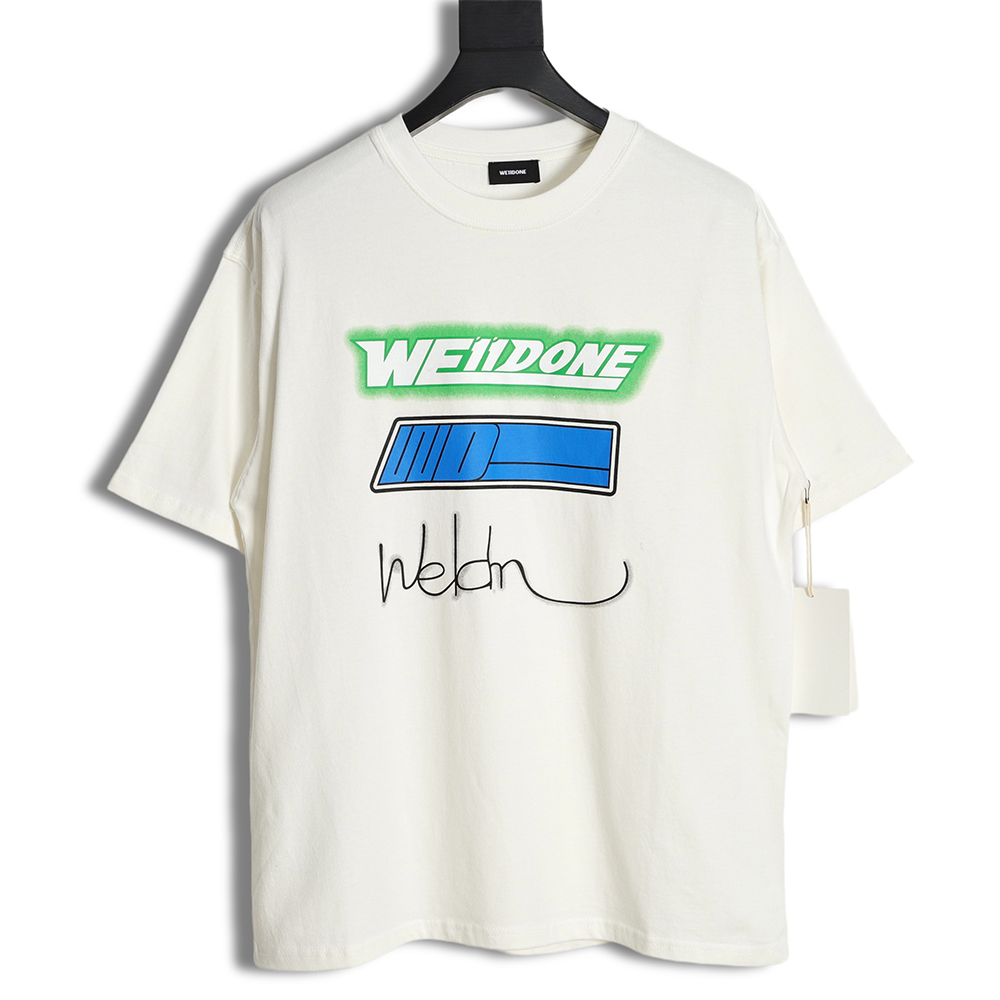 WE11 DONE Signature Letter Print Short Sleeve T-Shirt