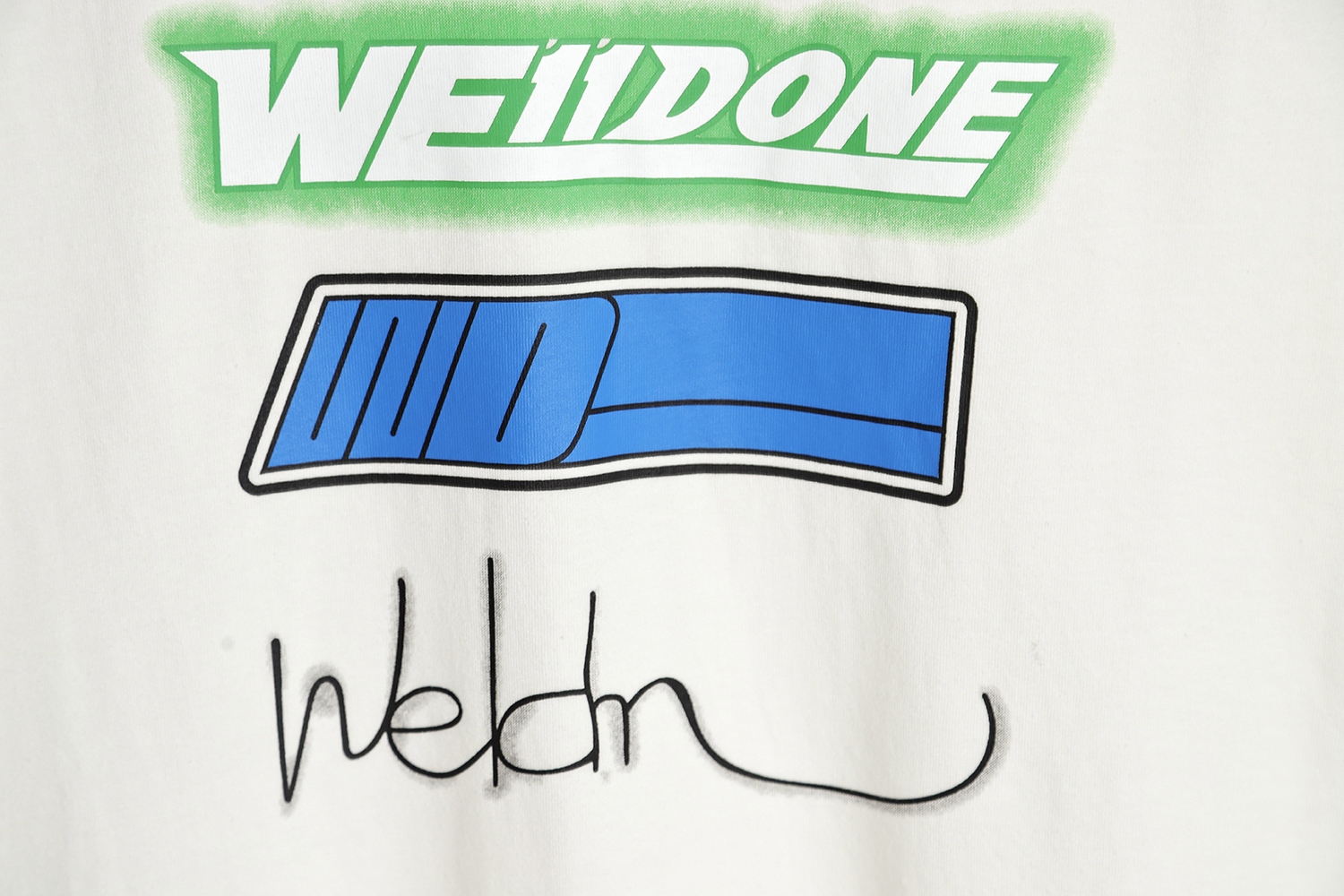 WE11 DONE Signature Letter Print Short Sleeve T-Shirt