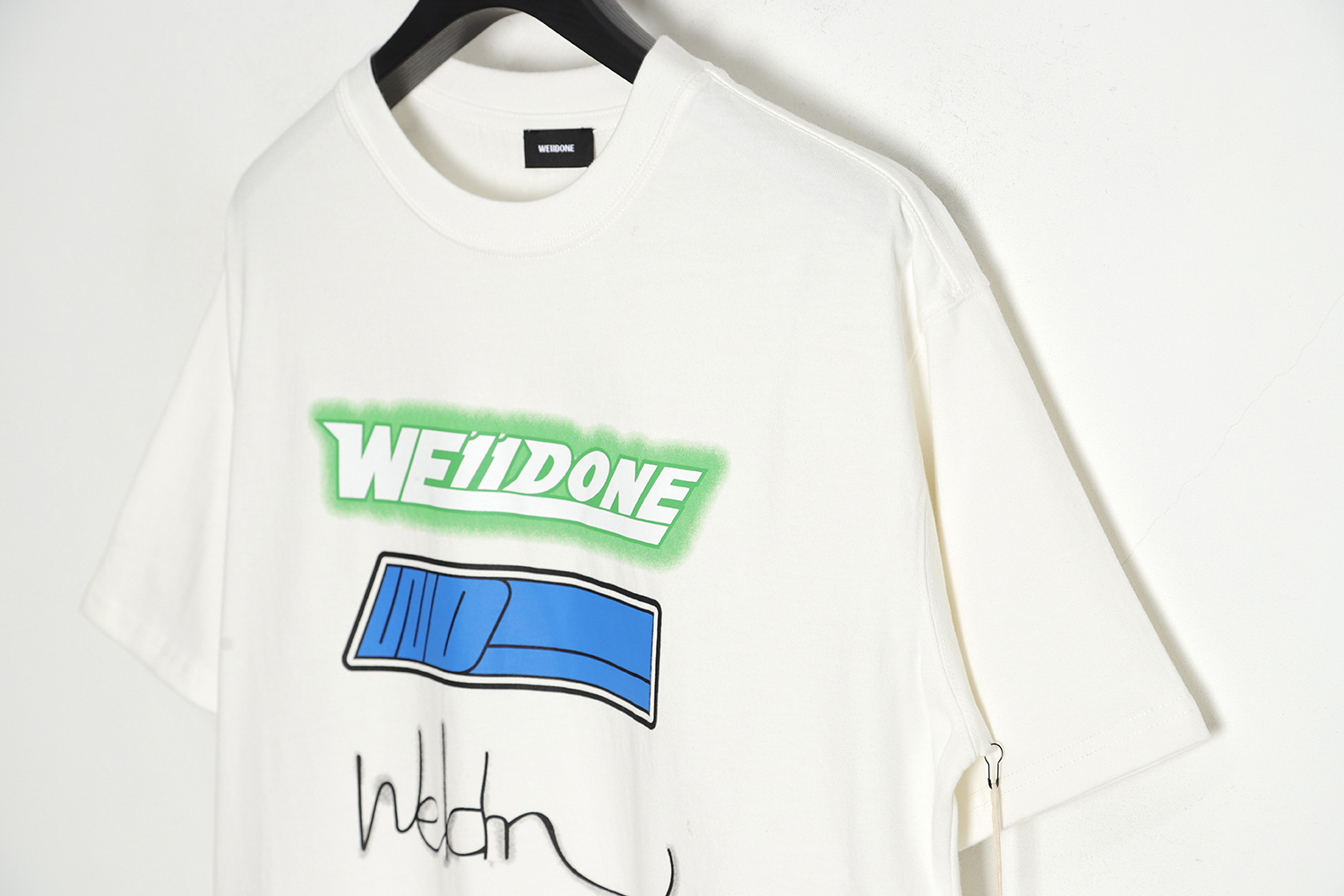 WE11 DONE Signature Letter Print Short Sleeve T-Shirt
