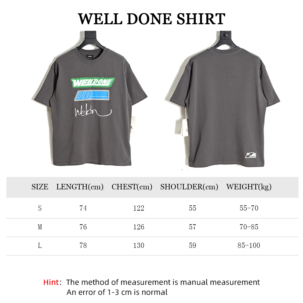WE11 DONE signature letter print short-sleeved T-shirt TSK2