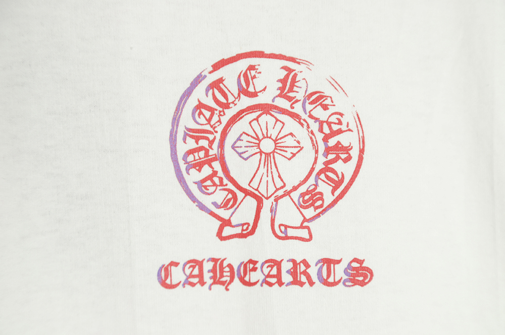 Chrome Hearts CH Sanskrit Print Smudged Short Sleeves