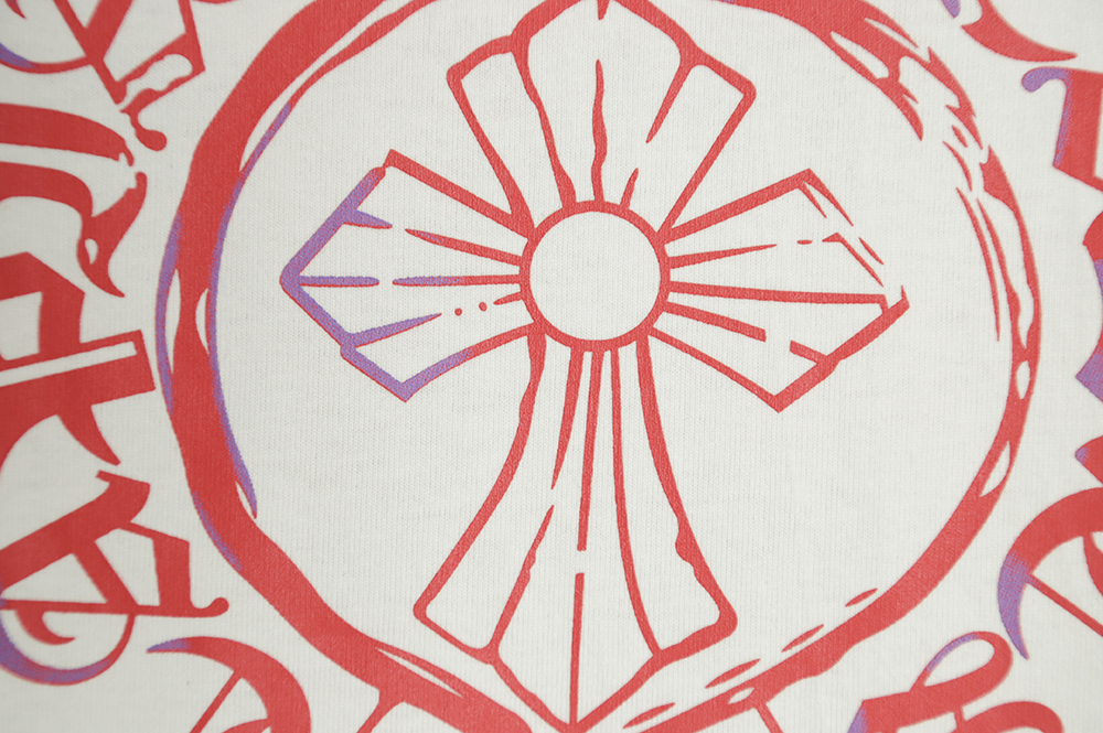 Chrome Hearts CH Sanskrit Print Smudged Short Sleeves