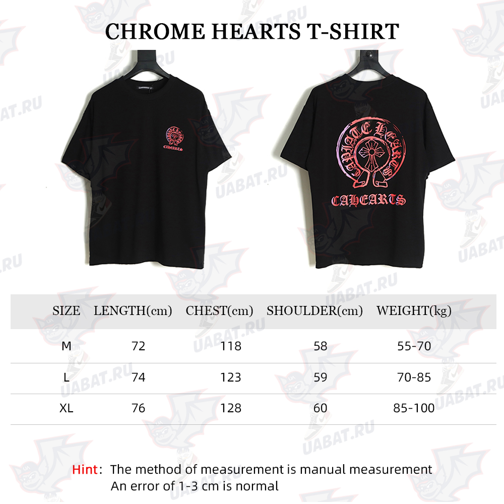 Chrome Hearts CH Sanskrit print smudged short sleeves TSK1