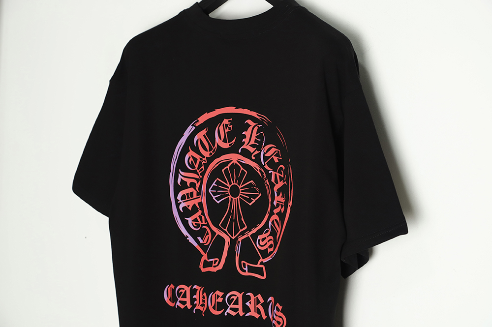 Chrome Hearts CH Sanskrit print smudged short sleeves TSK1