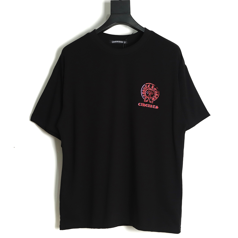 Chrome Hearts CH Sanskrit print smudged short sleeves TSK1