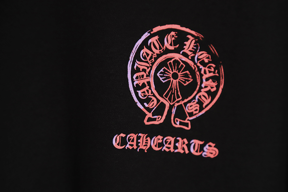 Chrome Hearts CH Sanskrit print smudged short sleeves TSK1