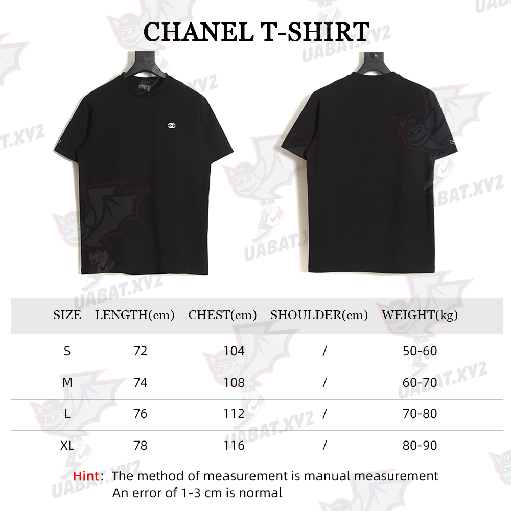CHANEL 22ss double C embroidery short-sleeved T-shirt TSK1