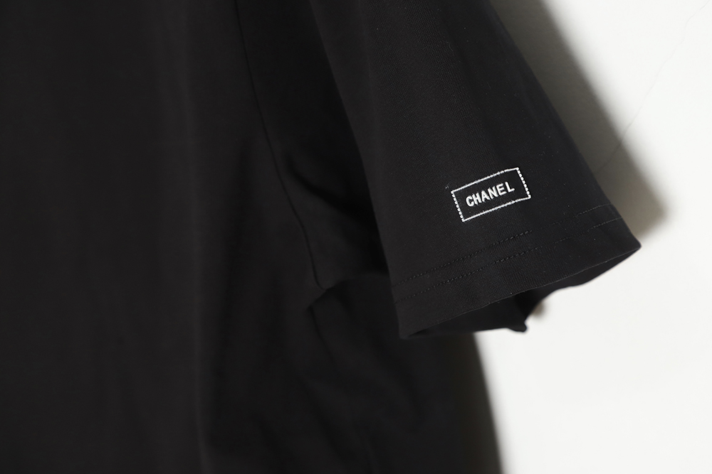 CHANEL 22ss double C embroidery short-sleeved T-shirt TSK1