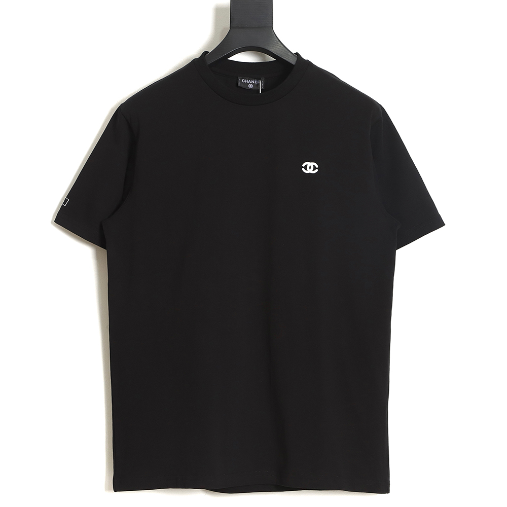CHANEL 22ss double C embroidery short-sleeved T-shirt TSK1