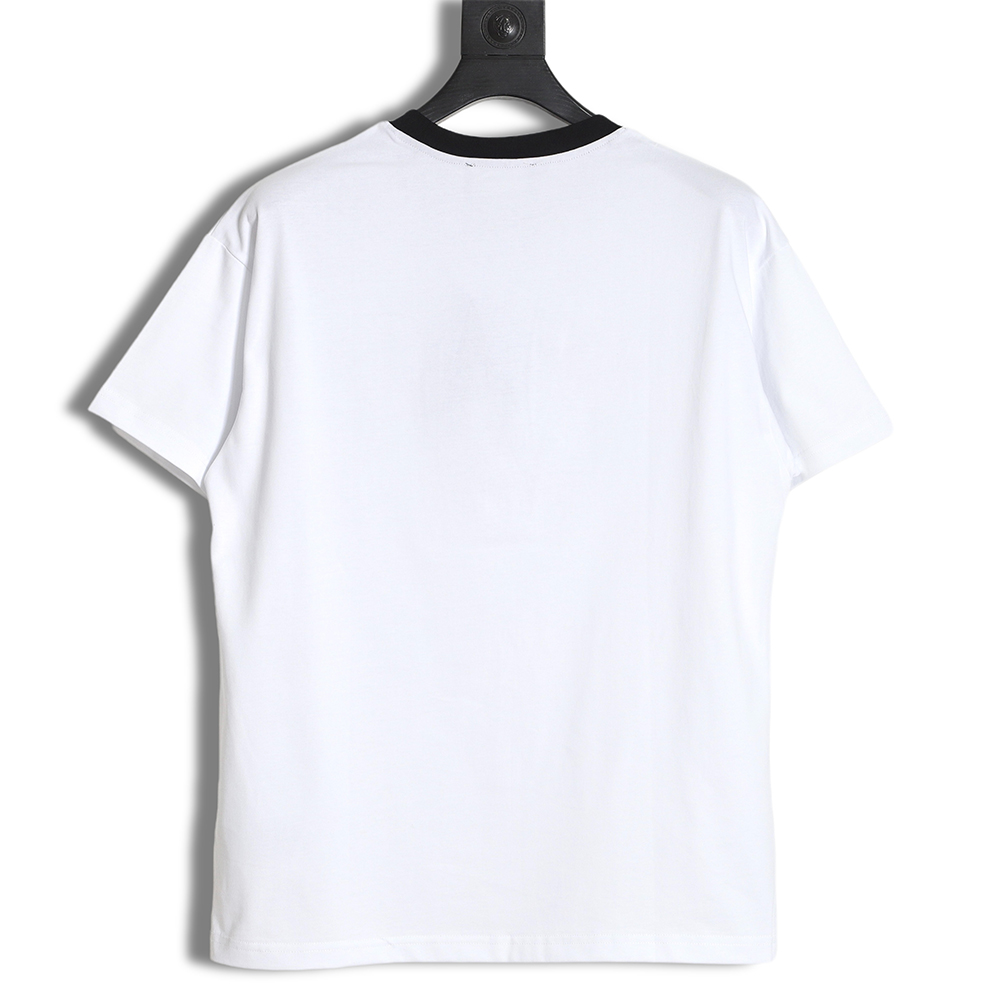 Fendi 23ss color block logo foam print short-sleeved T-shirt