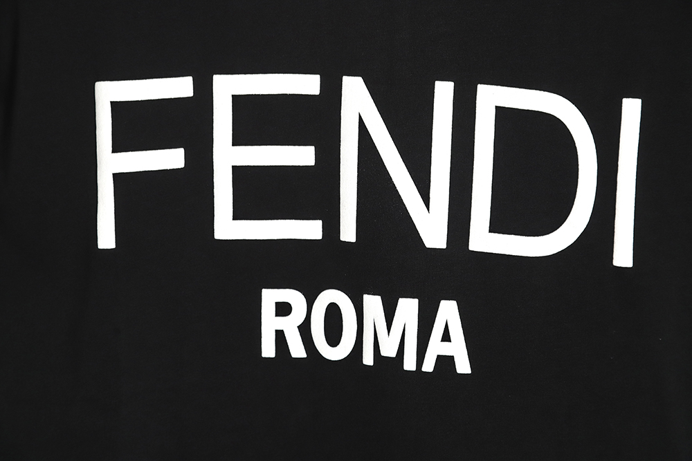 Fendi 23ss color matching logo foam print short-sleeved T-shirt TSK2