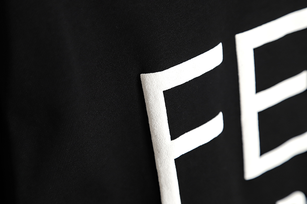 Fendi 23ss color matching logo foam print short-sleeved T-shirt TSK2