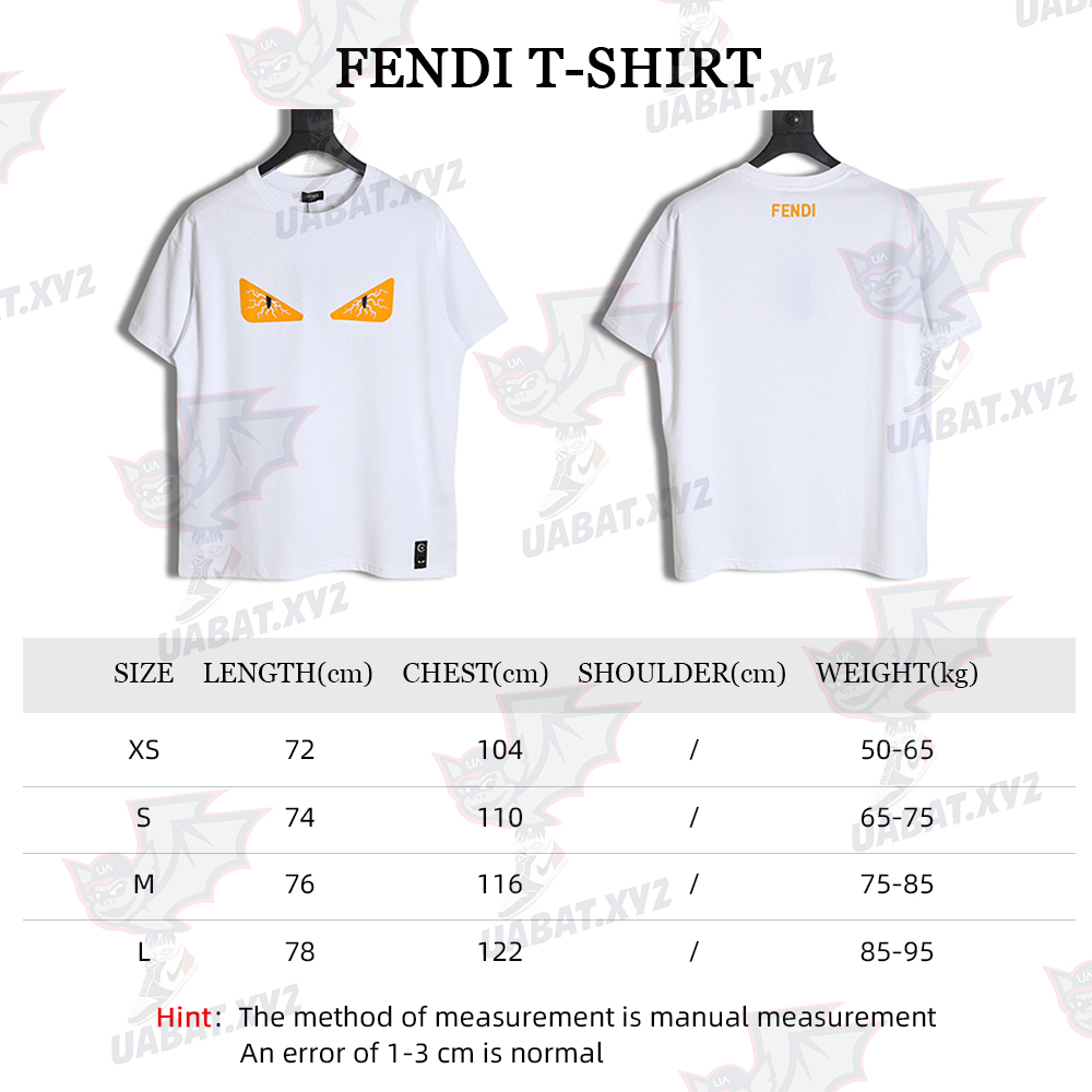 Fendi 22ss cracked rubber eyes short sleeves