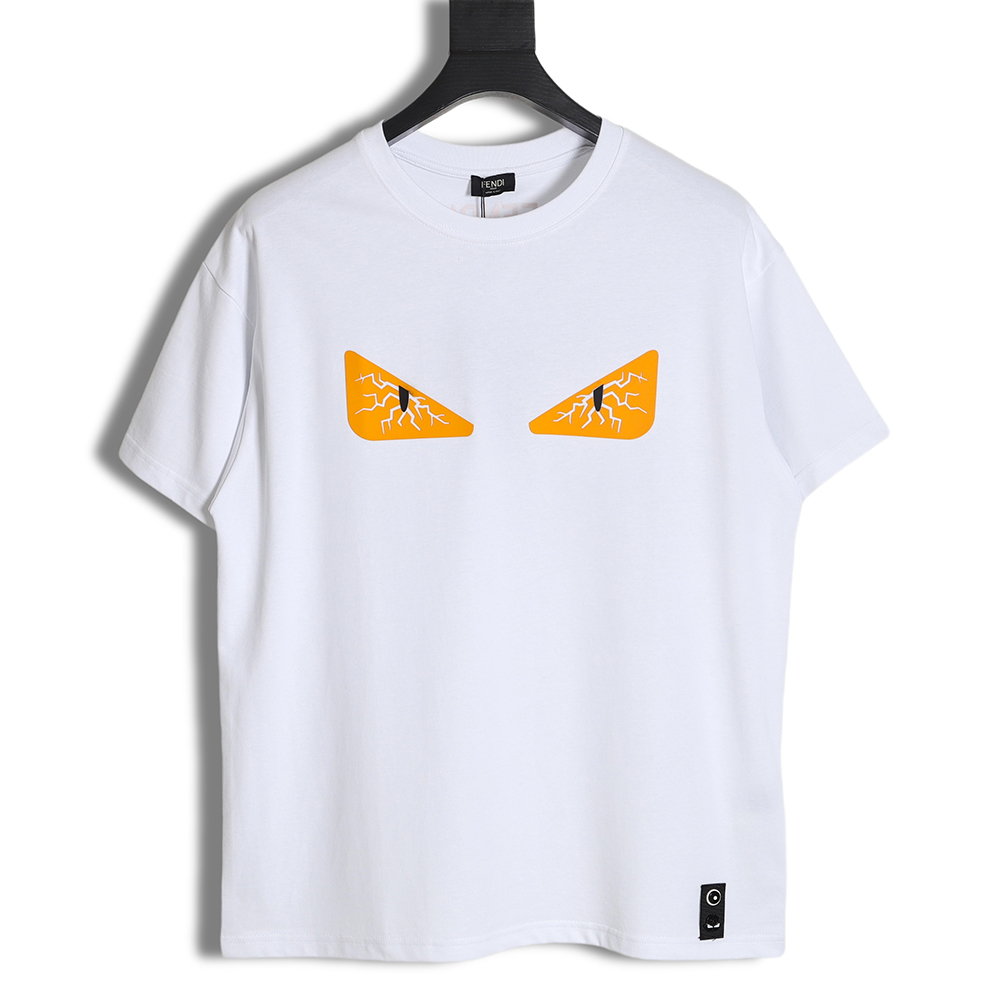 Fendi 22ss cracked rubber eyes short sleeves