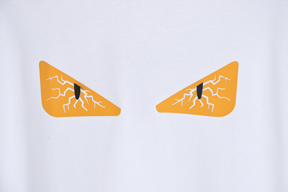 Fendi 22ss cracked rubber eyes short sleeves
