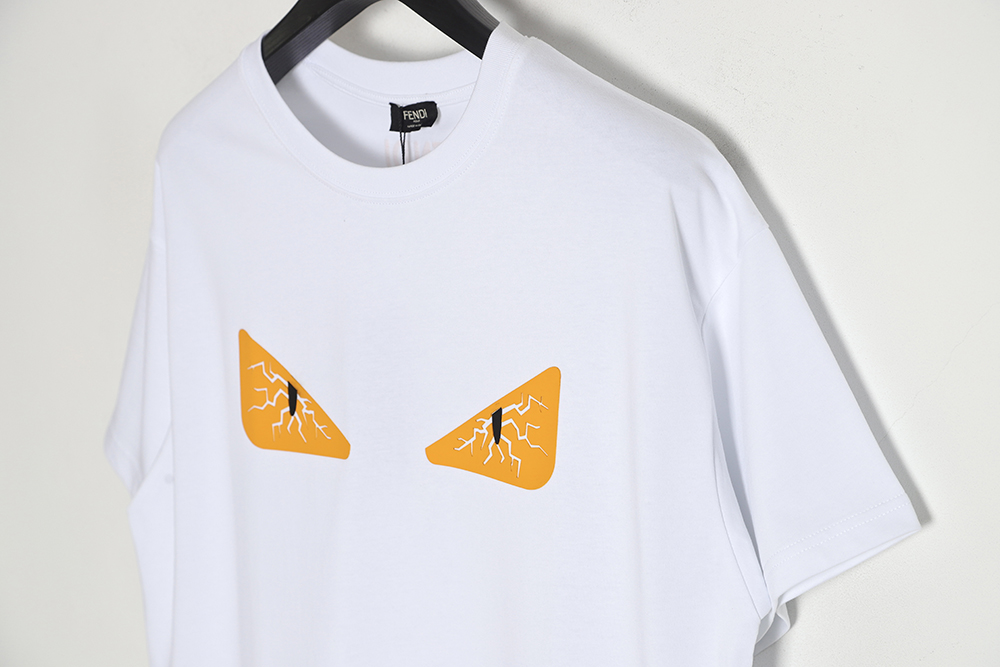 Fendi 22ss cracked rubber eyes short sleeves